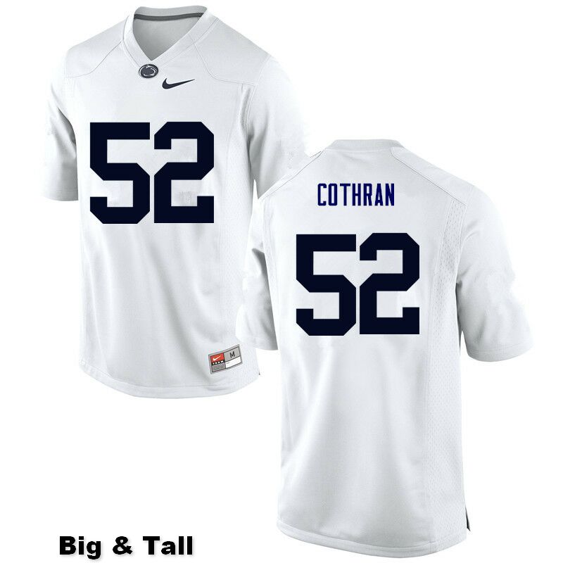 NCAA Nike Men's Penn State Nittany Lions Curtis Cothran #52 College Football Authentic Big & Tall White Stitched Jersey TKJ4798LH